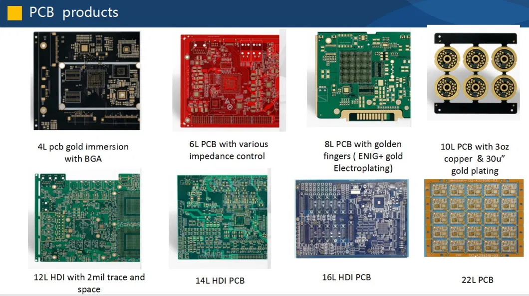 Immersion Gold Printed Circuit Board Fr4 HDI Rigid Flex Flexible Solder Mask Electric Multi-Layer PCB